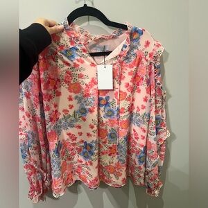 Sugarlips Pink and Red Floral Top